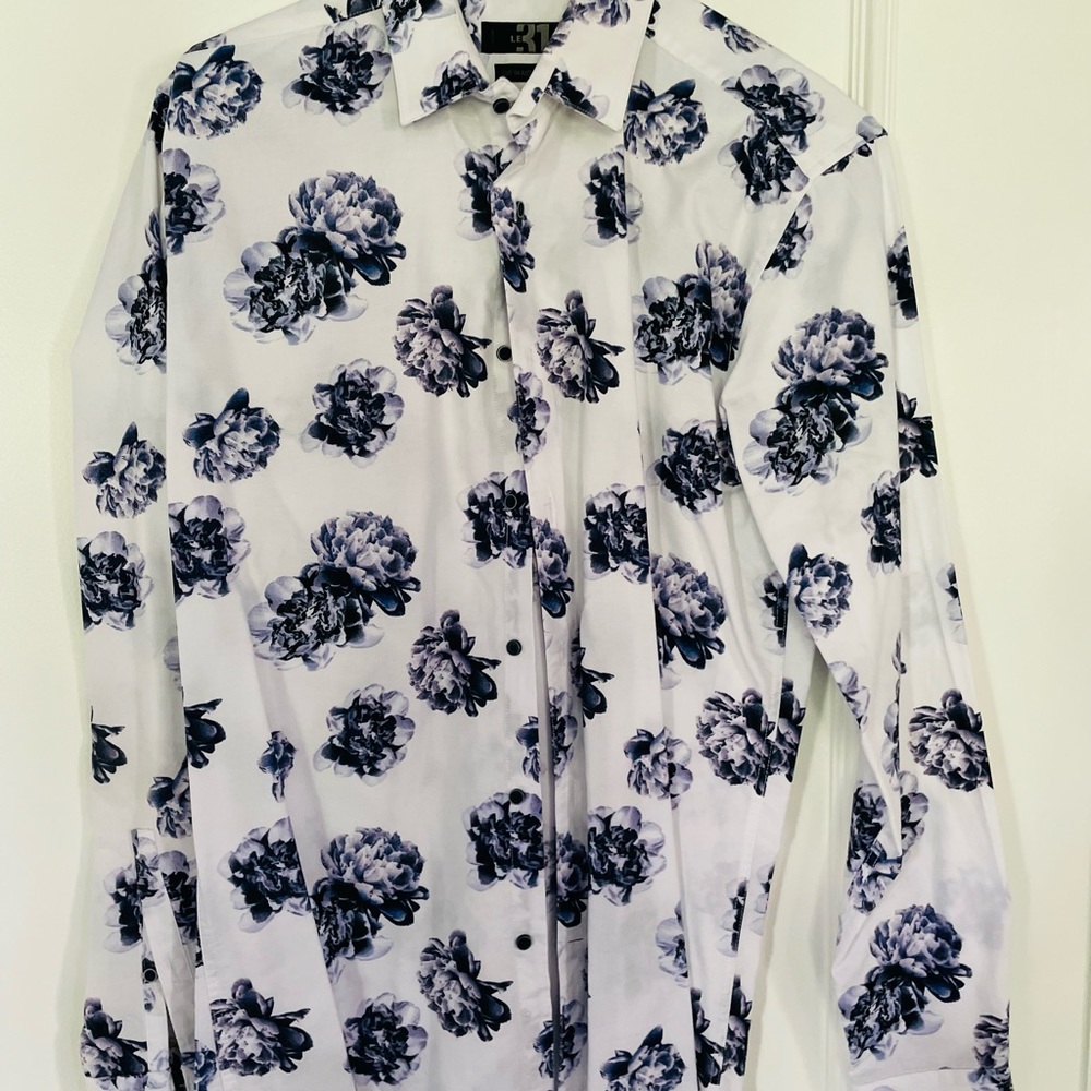 Dress shirt from Simons white with flowers